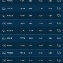 Departure list phone